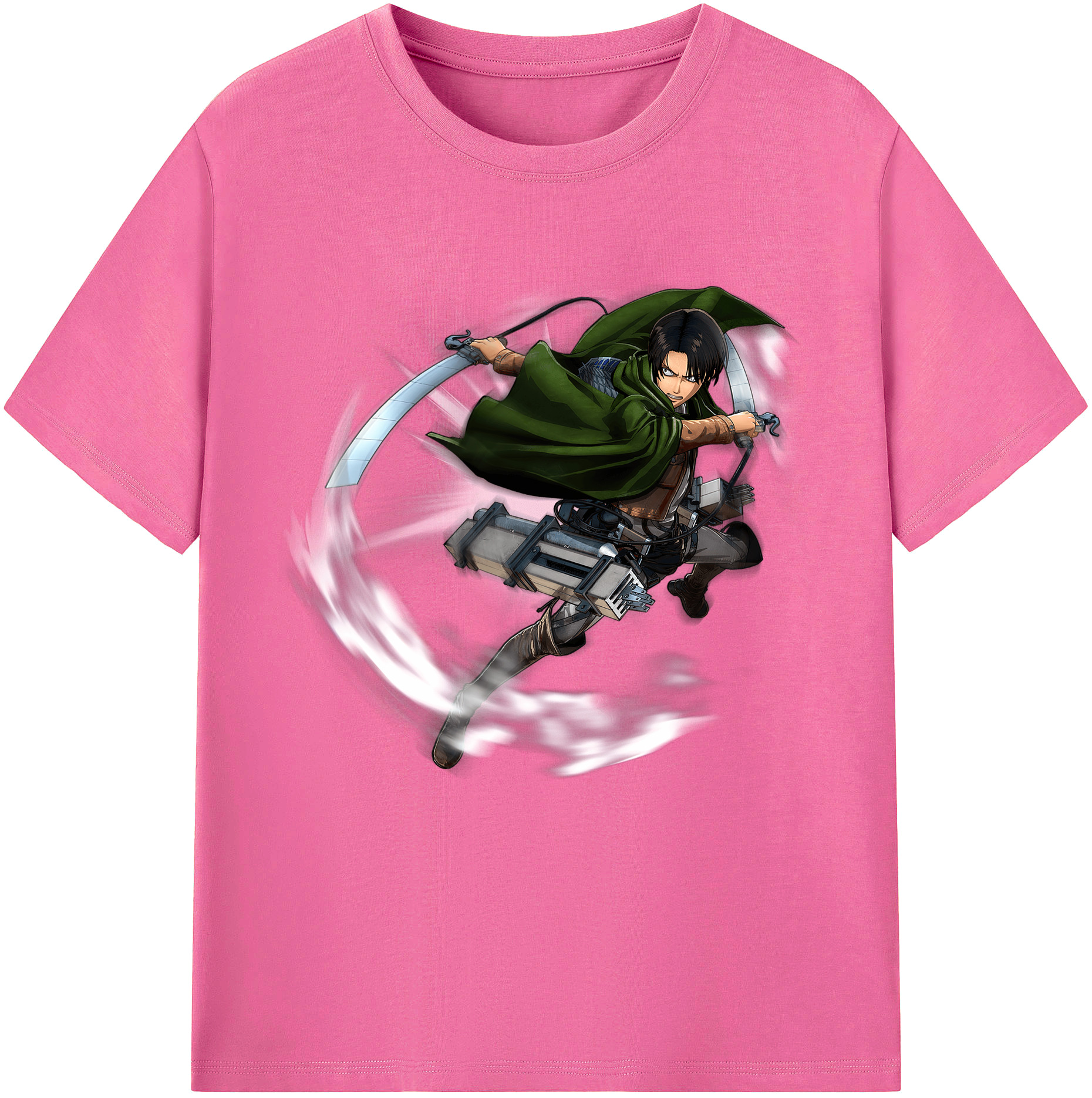 （画像用） 進撃の巨人 リヴァイ·アッカーマン Attack on Titan Levi Ackerman レディースカジュアルプリントTシャツ（綿100％）